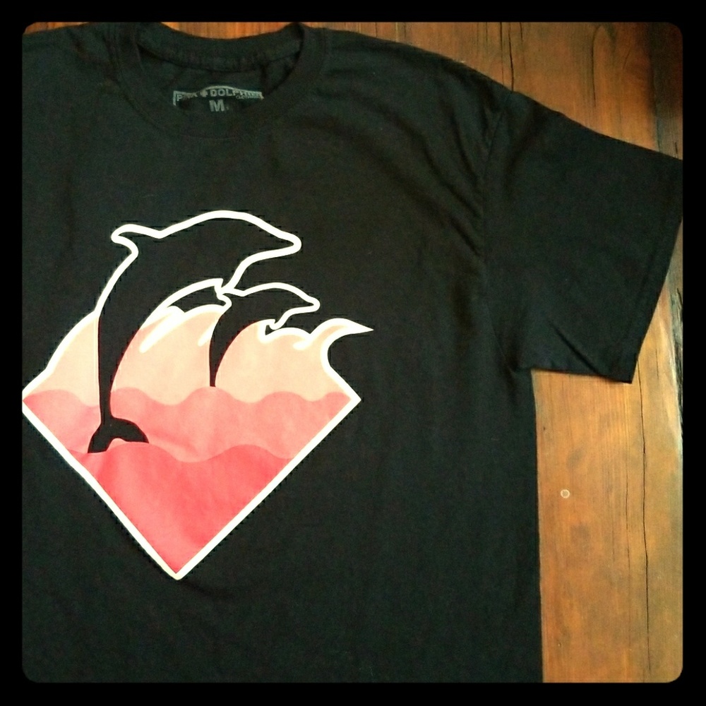 Men's Black Dolphin TShirt